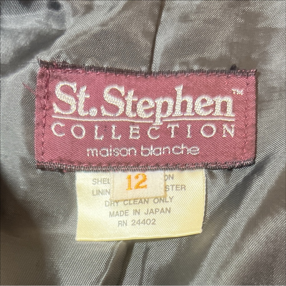 St. Stephen Collection Vintage Corduroy Blazer Size 12 Black Academia Pr… - Picture 5 of 7